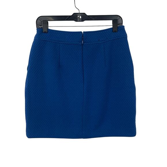 Banana Republic Factory Jacquard Knit Straight Fit Mini Skirt Blue Womens 6 - Picture 4 of 5